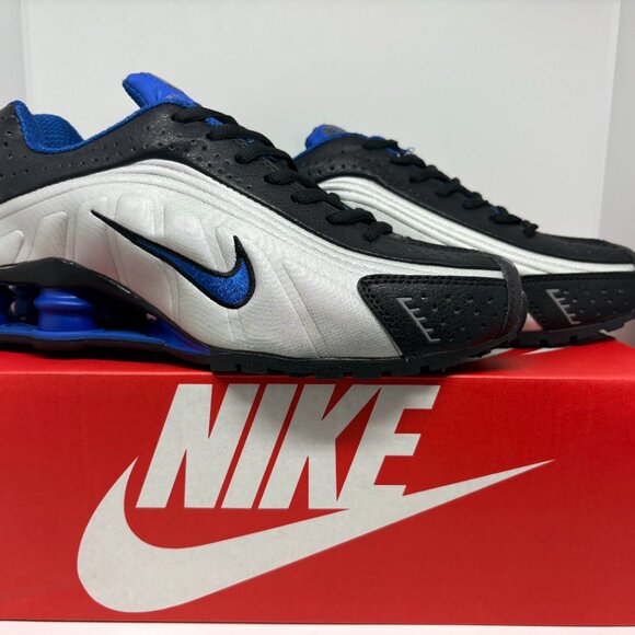 Men's Nike Shox - Black, Silver, and Blue - Picture 2 of 7